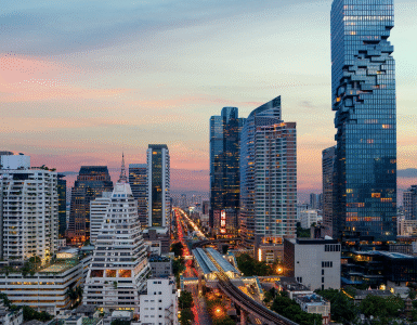 Blog header - Bangkok Silom sunset